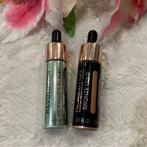 Revolution Mermaid's Scales and Bronze Gold Highlighter Duo